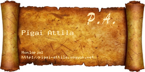 Pigai Attila névjegykártya